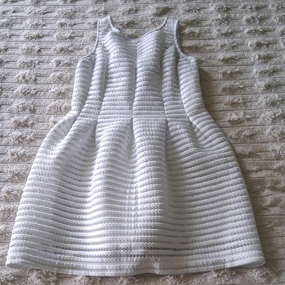 Taylor White A-Line Sleeveless Dress - Picture 1 of 5